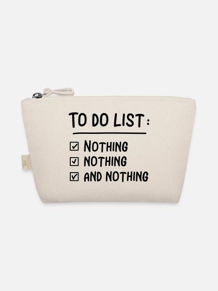 Lazy "to do list" for procrastinators - Organic Pouch - nature - Front