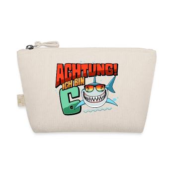 Achtung ich bin 6 - 6 Geburtstag 6 Jahre Geschenk - Bio-Täschchen - Natur - Vorne