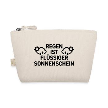 Regen ist flüssiger Sonnenschein - Bio-Täschchen - Natur - Vorne
