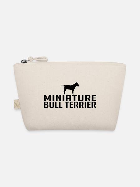 Miniature Bull Terrier Hunderasse Hunde Wilsigns - Bio-Täschchen - Natur