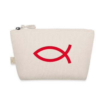 Jesusfisch Ichthys Fisch Fische - Bio-Täschchen - Natur - Vorne