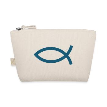 Jesusfisch Ichthys Fisch Fische - Bio-Täschchen - Natur - Vorne