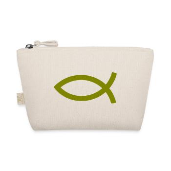 Jesusfisch Ichthys Fisch Fische - Bio-Täschchen - Natur - Vorne
