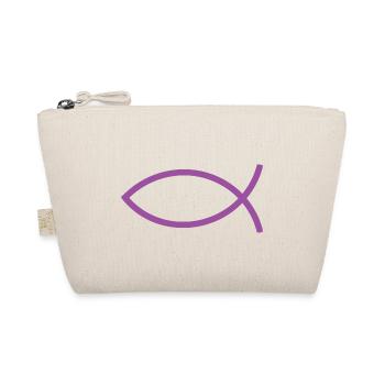 Jesusfisch Ichthys Fisch Fische - Bio-Täschchen - Natur - Vorne