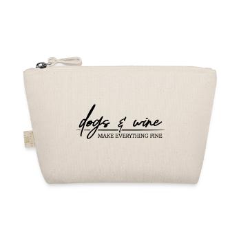 Dogs and Wine makes everything fine Hunde Spruch - Organic Pouch - nature - Front