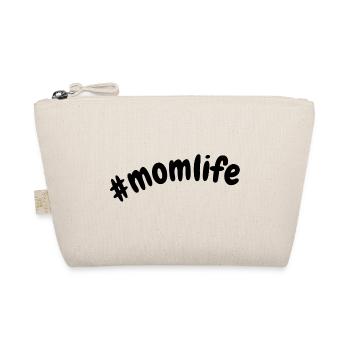 Momlife Hashtag Cute Minimalist Mom Shirt - Organic Pouch - nature - Front