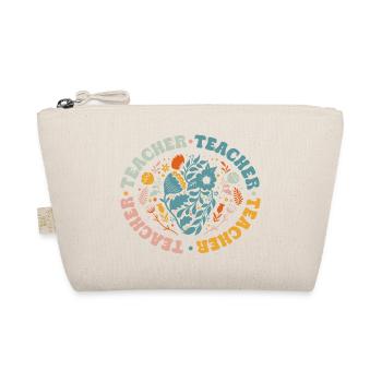 Funny Hippie Teacher Back To School Teacher Day - Organic Pouch - nature - Front