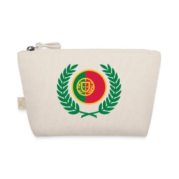 Portugal (flag & laurel wreath) - Organic Pouch - nature - Front