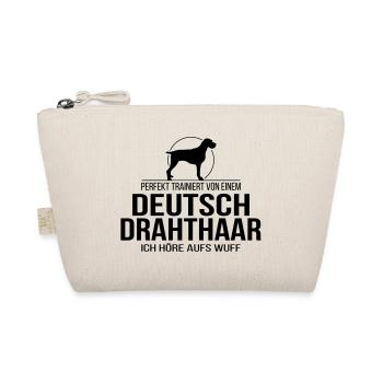 DEUTSCH DRAHTHAAR wuff Hundespruch Wilsigns - Bio-Täschchen - Natur - Vorne