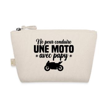 Né pour conduire une moto avec papy - Trousse biologique - nature - Devant