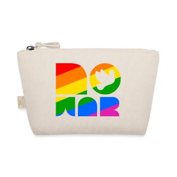 Gay Pride No War Friedenszeichen - Bio-Täschchen - Natur - Vorne