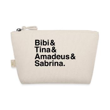 Bibi & Tina & Amadeus & Sabrina Typo schwarz - Bio-Täschchen - Natur - Vorne