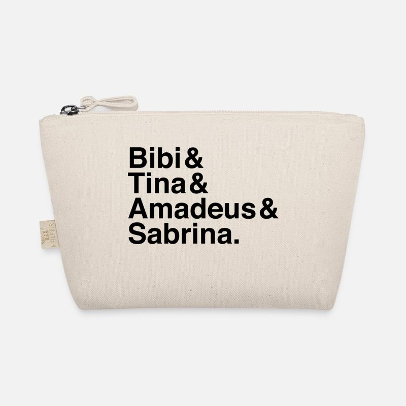 Bibi & Tina & Amadeus & Sabrina Typo schwarz - Bio-Täschchen - Natur