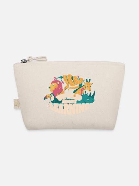 Wild About Learning Teacher School Pre-K Animal - Organic Pouch - nature - Front