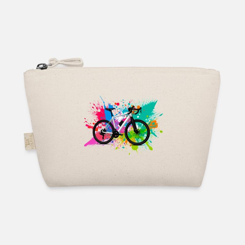 illustration,mountain bike,road bike,graffiti,colorful Organic Pouch