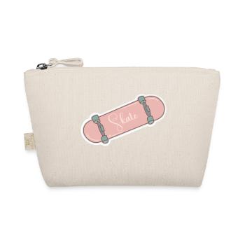 Pink skateboard - Organic Pouch - nature - Front