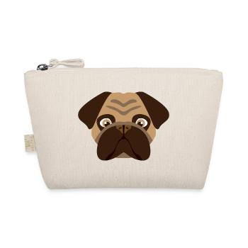 Hund Mops - Bio-Täschchen - Natur - Vorne