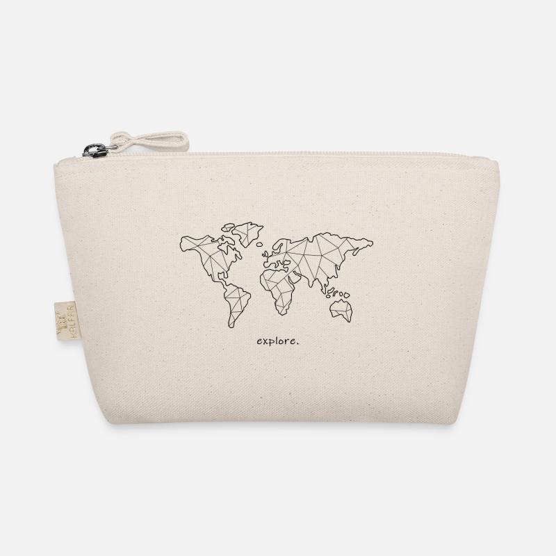 Discover Travel Explore Earth Continents Organic Pouch