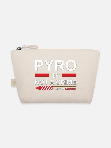 Pyro Is Not A Crime - Organic Pouch - nature - Front