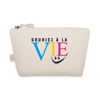 T-shirt original fashion été souriez à la vie - Trousse biologique - nature - Devant