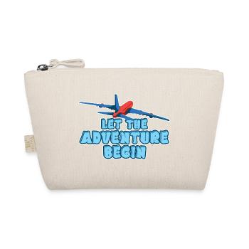 Let the adventure begin - travelling by plane - Organic Pouch - nature - Front