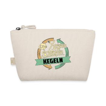 Sport Design Kegeln RAHMENLOS Geschenk Hobby - Bio-Täschchen - Natur - Vorne