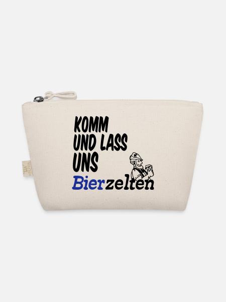 Bierzelt,Bier,Sprüche,Geschenk - Bio-Täschchen - Natur - Vorne