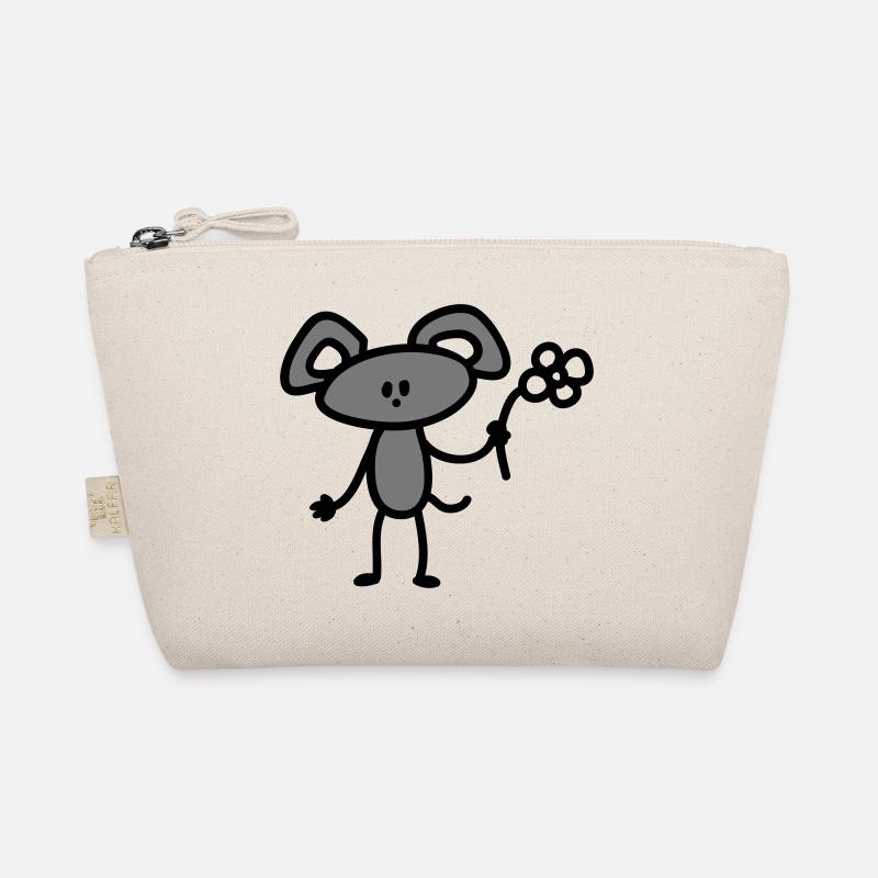 Maus mit Blume Bio-Täschchen