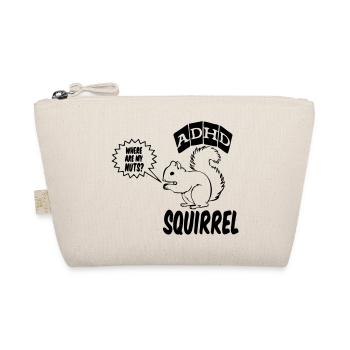 ADHD Squirrel ADHS Spruch Geschenk - Bio-Täschchen - Natur - Vorne