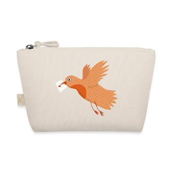Bird with letter - Organic Pouch - nature - Front