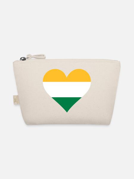 A heart for India - Organic Pouch - nature - Front