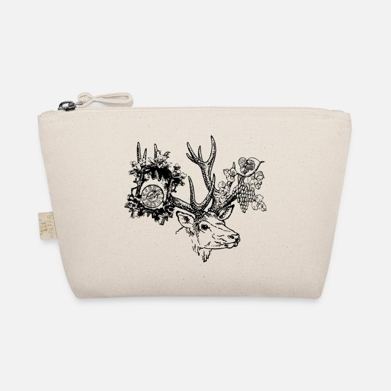 Deer with clock and grapes Organic Pouch