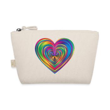 Rainbow Heart - Organic Pouch - nature - Front