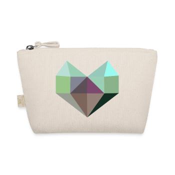 Heart green - Organic Pouch - nature - Front
