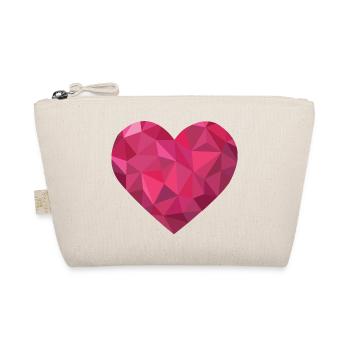 i love you ich liebe dich valentines day heart her - Bio-Täschchen - Natur - Vorne