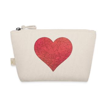 red heart red heart valentine valentine's day love7 - Organic Pouch - nature - Front