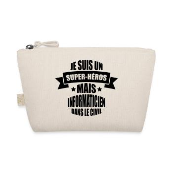 je suis un super-héros mais informaticien - Trousse biologique - nature - Devant