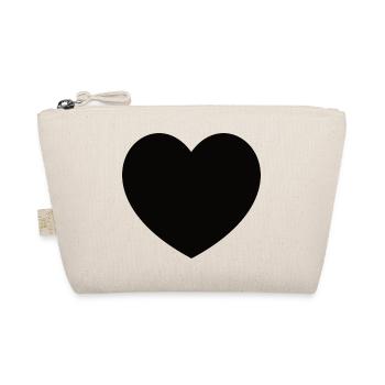 Black Heart - Bio-Täschchen - Natur - Vorne