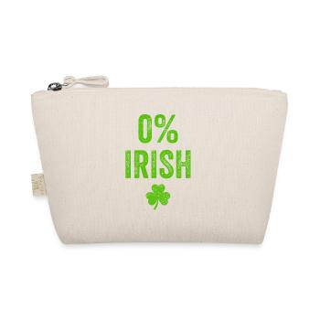 0% Irish Vintage St. Patrick's Day T Shirt Gift - Organic Pouch - nature - Front