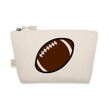 Rugby-Ball oder Fußball americain712 - Bio-Täschchen - Natur - Vorne