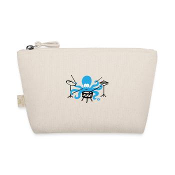 Funny octopus drummer gift drums - Organic Pouch - nature - Front