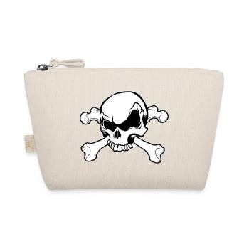 skull skull and crossbones - Organic Pouch - nature - Front