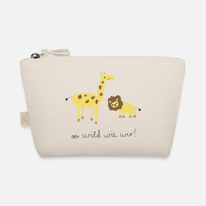 So Wild wie wir (Löwe & Giraffe) - Bio-Täschchen - Natur