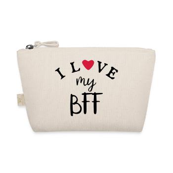 le thème des meilleurs amis - I love - I love my BFF - Trousse biologique - nature - Devant