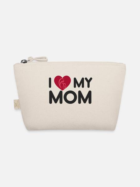 Ich liebe mein Mutter-Mutter-Tagesgeschenk - Shirt - Bio-Täschchen - Natur