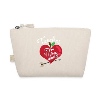 Teacher Shirt - Heart Gift - Organic Pouch - nature - Front