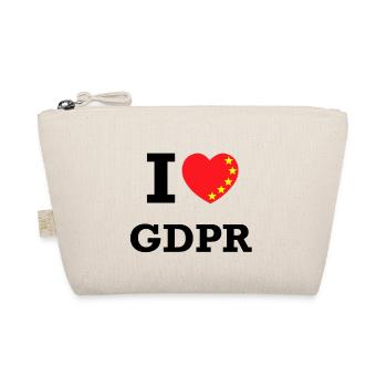 Ich liebe die GDPR - Bio-Täschchen - Natur - Vorne