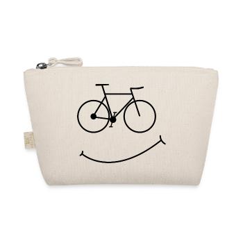 Bicycle Smile Bike Hobby Gift Wheel - Organic Pouch - nature - Front