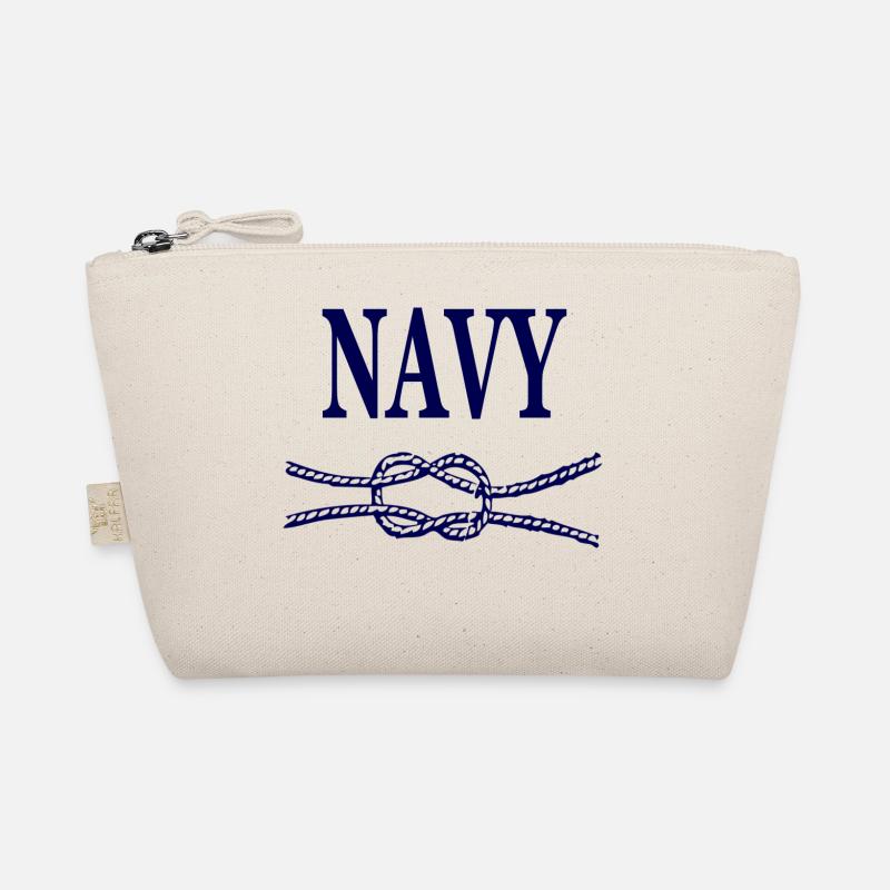 NAVY BLAUE SCHRIFT Bio-Täschchen