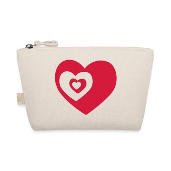 Heart heart heart - Organic Pouch - nature - Front
